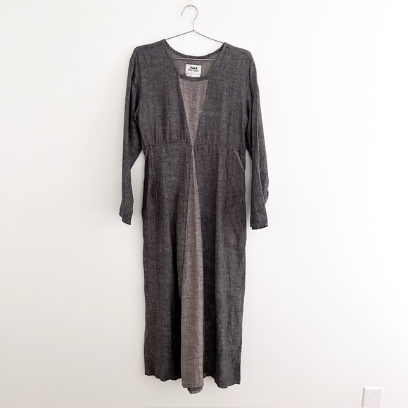 Flax By Jeanne Engelhart Linen Lagenlook Long Sleeve Dress Small - Picture 1 of 12